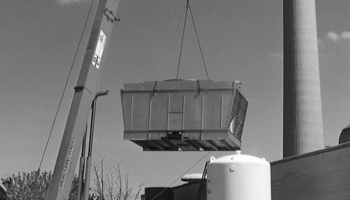 PDM Cooling Tower Replacement With Crane Photo